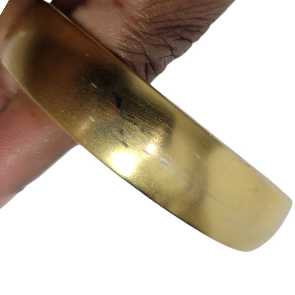 Vintage Monet Gold Tone Bracelet Matte Brushed Bangle Classic Costume Jewelry